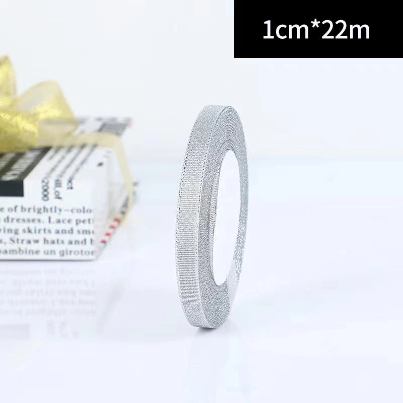 Spot Wholesale | New Christmas hot stamping printing gift packaging ribbon