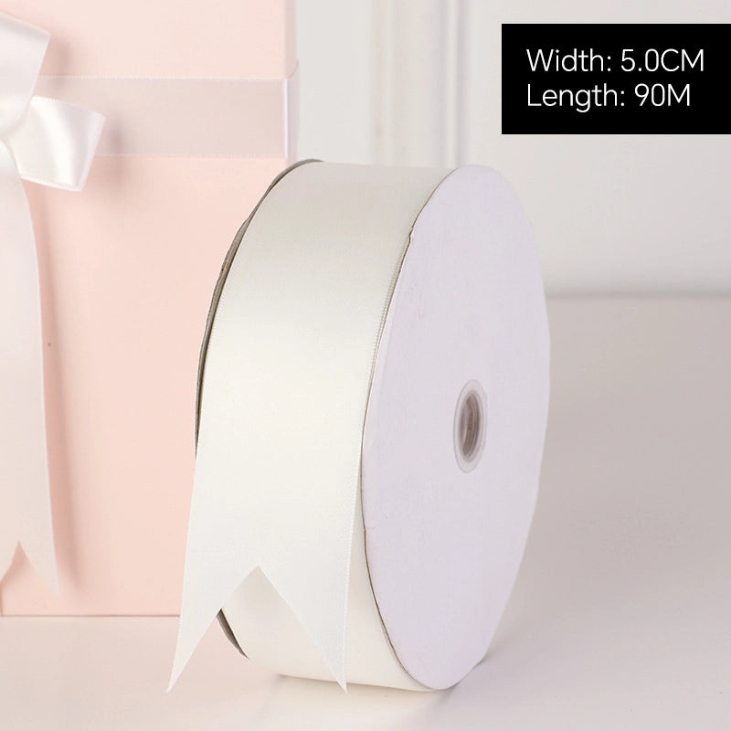 Spot Wholesale | White Polyester Woven Ribbon Jacquard Ribbon