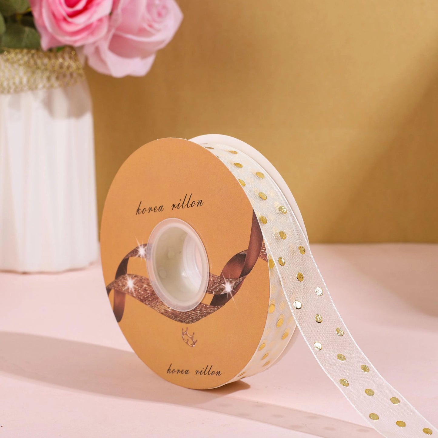 Spot Wholesale | New Product Gilded Fishtail Gift Wrapping Ribbon