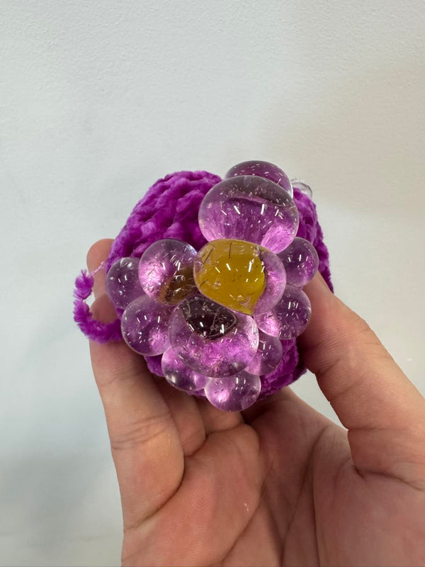 CozyBloom Crystal Squishy, CozyBloom Crystal Knit Squishy Fidget Toy Handmade Pre-Order (Est. Delivery Within 30 Days)