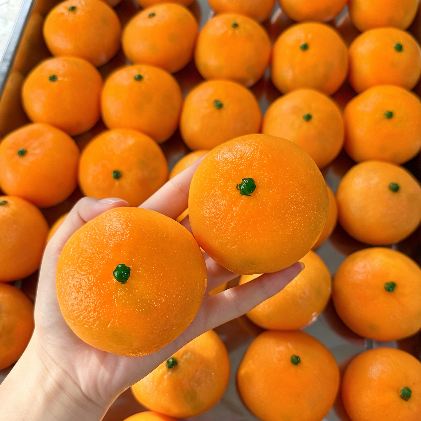Handmade "Orange Crunch" Stress-Relief Squeeze Toy (Slow-Rising/Non-Rebounding)