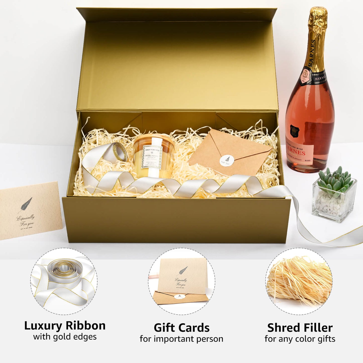 LIFELUM Cyan Gold Gift Box 13.8in
