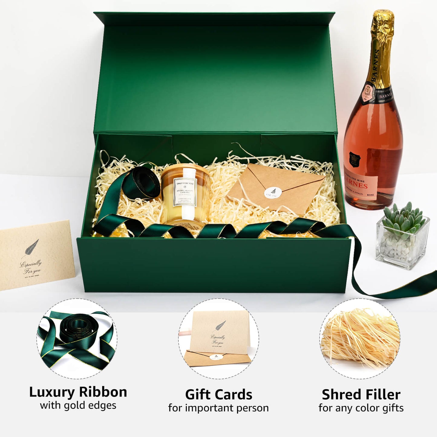 LIFELUM Dark Green Gift Box 13.8in