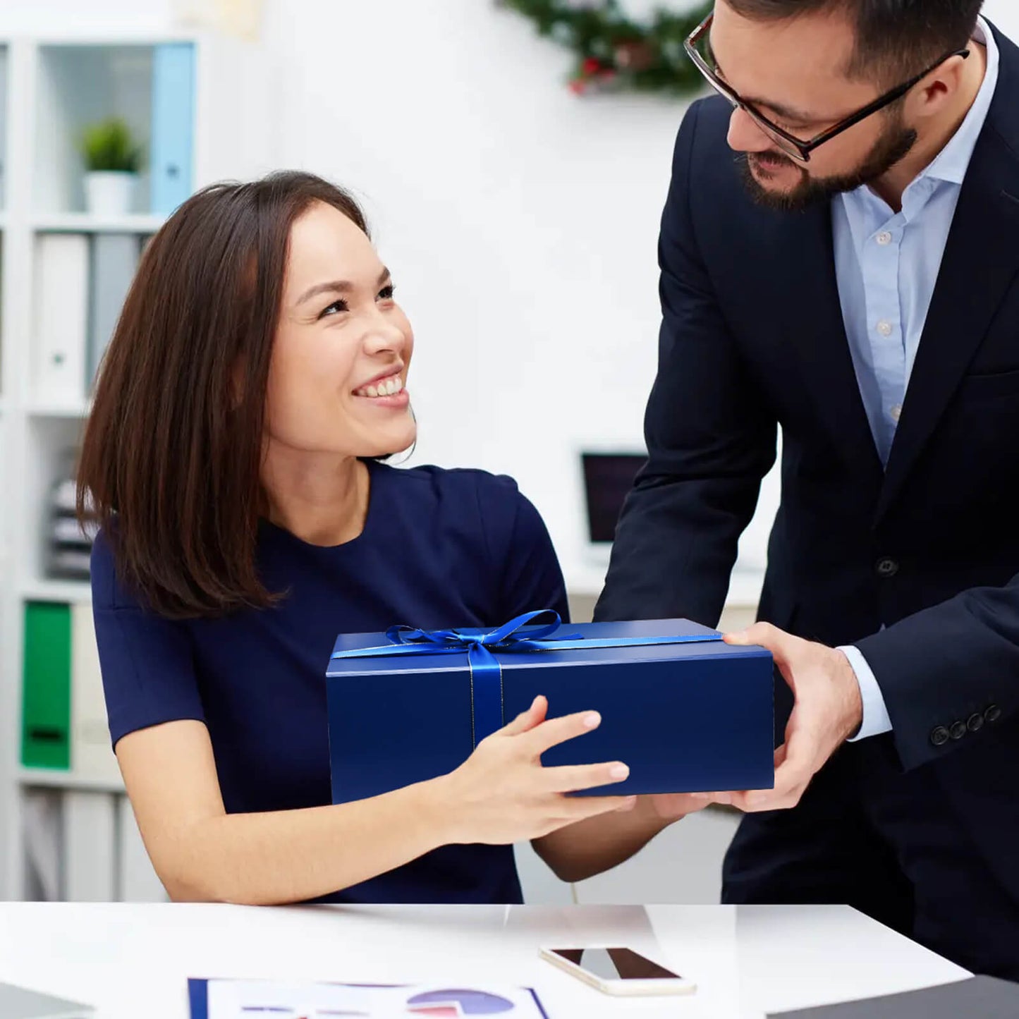 LIFELUM Navy Blue Gift Box 13.8in