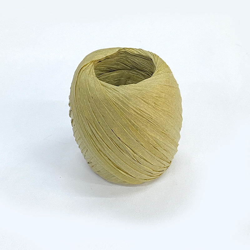 Spot Wholesale | Raffia Paper Rope Football Egg Roll 20 Meters/Roll