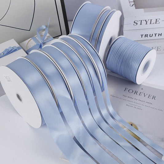 Spot Wholesale | Multi-specification Lake Blue Packaging Ribbon