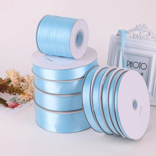 Spot Wholesale | Multi-Size Sky Blue Packaging Ribbon