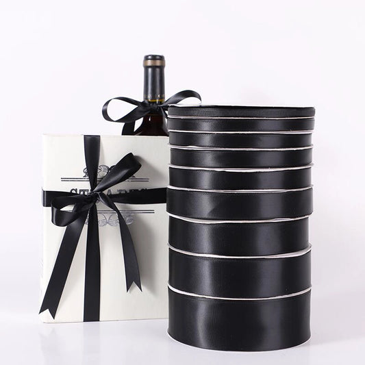 Spot Wholesale | Black Polyester Ribbon Packaging Ribbon