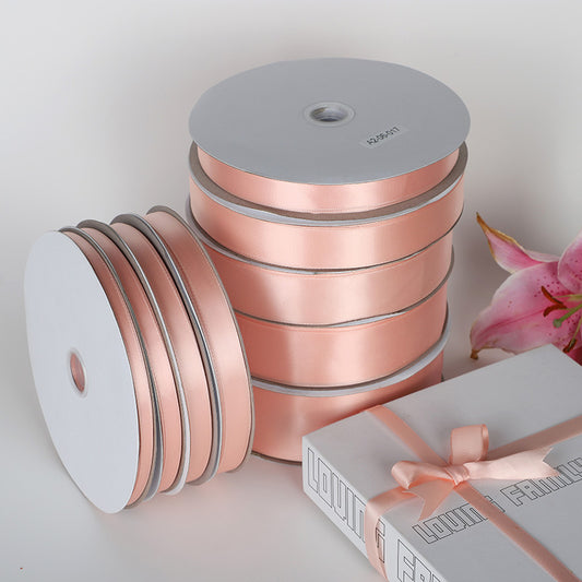 Spot Wholesale | Nude Pink Polyester Gift Wrapping Ribbon