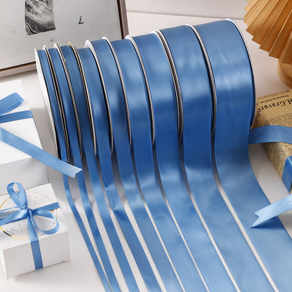 Spot Wholesale | Gray Blue Gift Wrap Colorful Ribbon