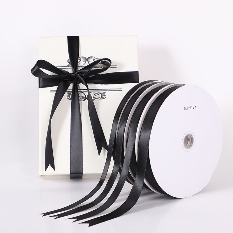 Spot Wholesale | Black Polyester Ribbon Packaging Ribbon