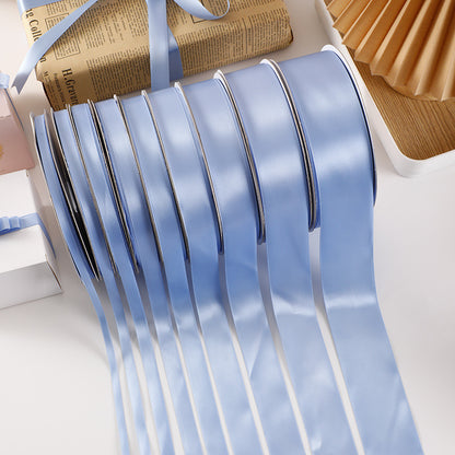 Spot Wholesale | Multi-specification Lake Blue Packaging Ribbon