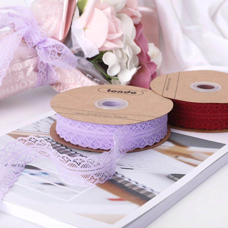 Spot Wholesale | Lace Gift Flower Clothing Packaging Ribbon 2.5CM