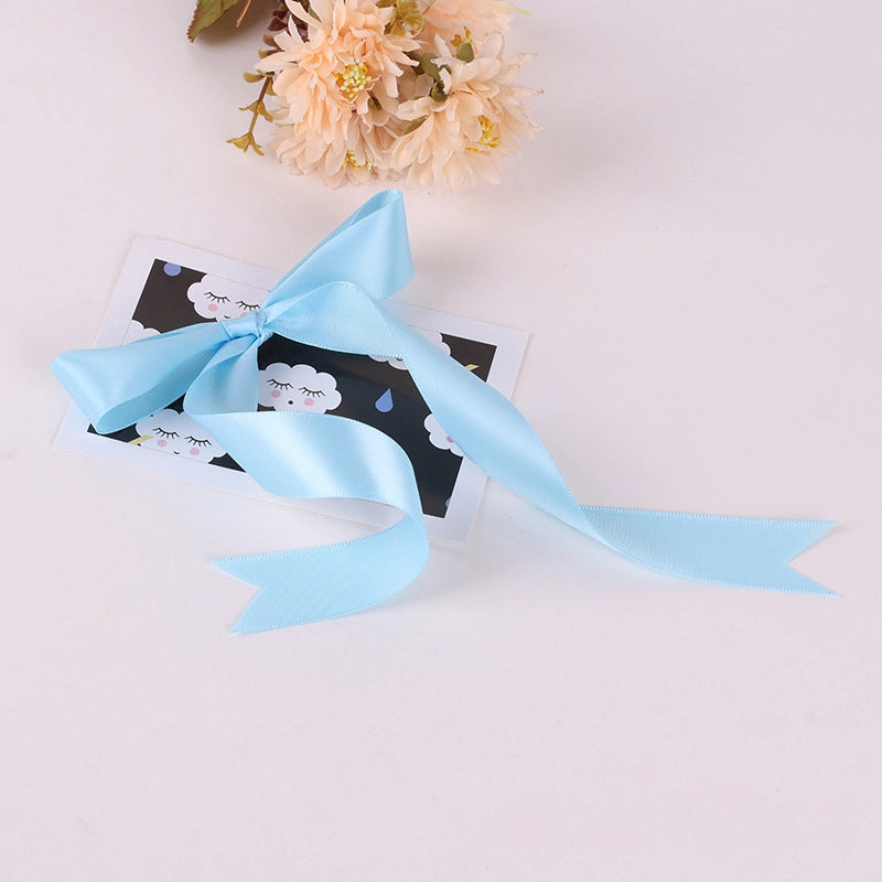 Spot Wholesale | Multi-Size Sky Blue Packaging Ribbon