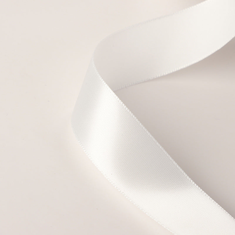 Spot Wholesale | White Polyester Woven Ribbon Jacquard Ribbon