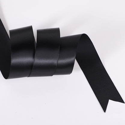 Spot Wholesale | Black Polyester Ribbon Packaging Ribbon
