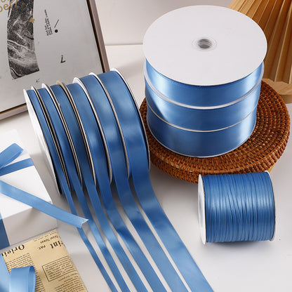 Spot Wholesale | Gray Blue Gift Wrap Colorful Ribbon