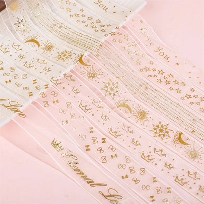 Spot Wholesale | New Product Gilded Fishtail Gift Wrapping Ribbon