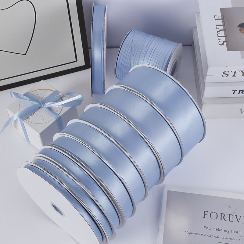 Spot Wholesale | Multi-specification Lake Blue Packaging Ribbon