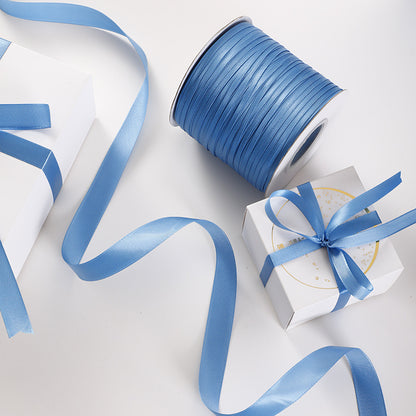 Spot Wholesale | Gray Blue Gift Wrap Colorful Ribbon