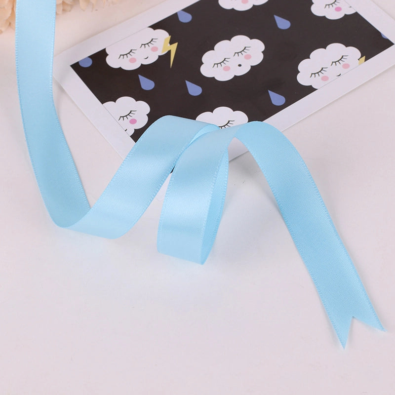Spot Wholesale | Multi-Size Sky Blue Packaging Ribbon
