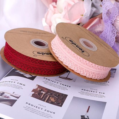 Spot Wholesale | Lace Gift Flower Clothing Packaging Ribbon 2.5CM