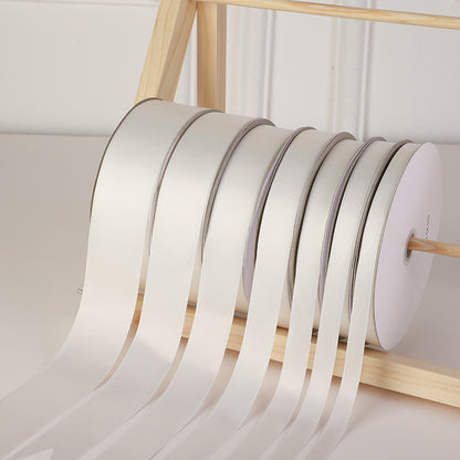 Spot Wholesale | White Polyester Woven Ribbon Jacquard Ribbon