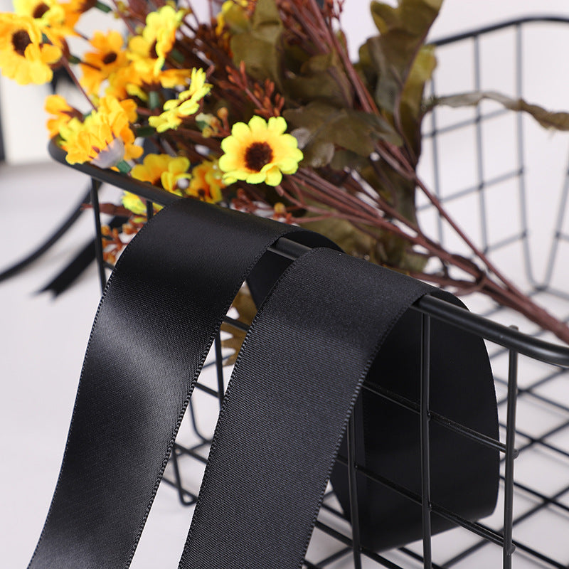 Spot Wholesale | Black Polyester Ribbon Packaging Ribbon