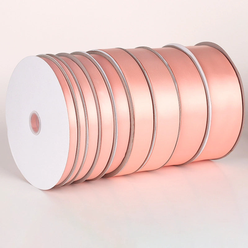 Spot Wholesale | Nude Pink Polyester Gift Wrapping Ribbon