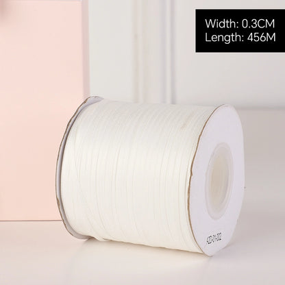 Spot Wholesale | White Polyester Woven Ribbon Jacquard Ribbon