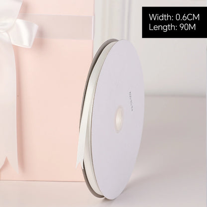 Spot Wholesale | White Polyester Woven Ribbon Jacquard Ribbon