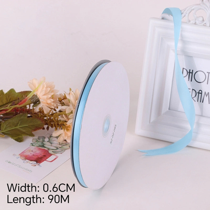 Spot Wholesale | Multi-Size Sky Blue Packaging Ribbon