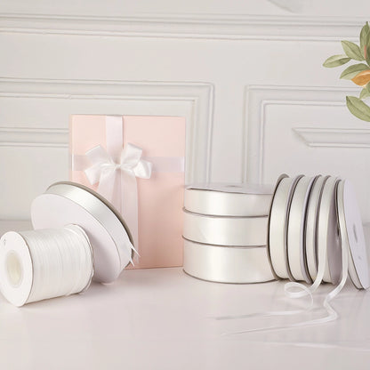 Spot Wholesale | White Polyester Woven Ribbon Jacquard Ribbon