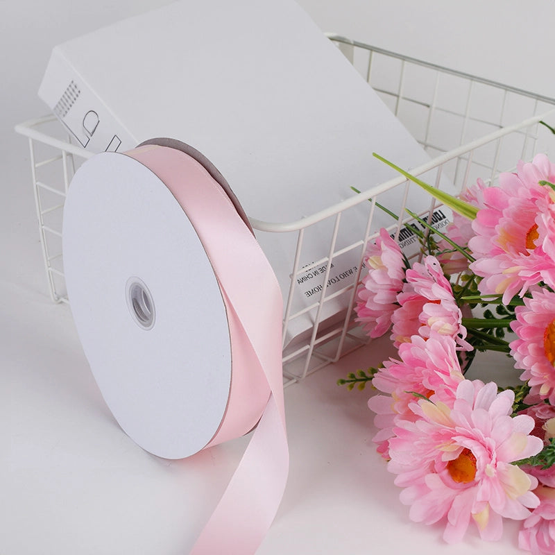 Spot Wholesale | Pale Pink Polyester Woven Ribbon Jacquard Ribbon
