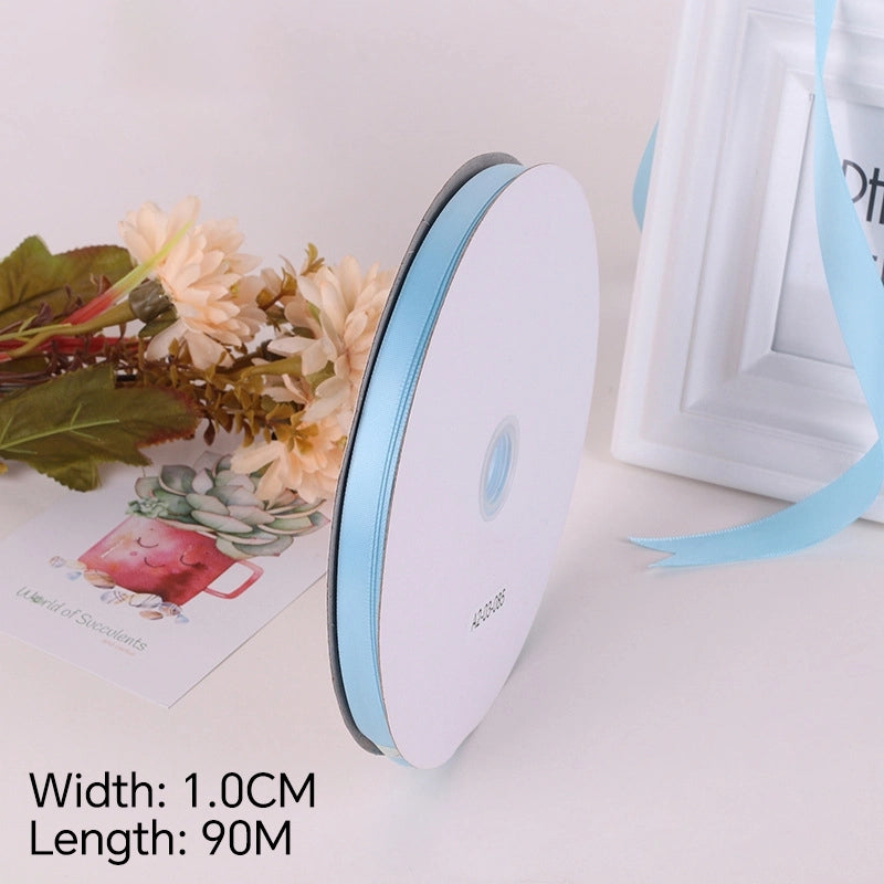 Spot Wholesale | Multi-Size Sky Blue Packaging Ribbon