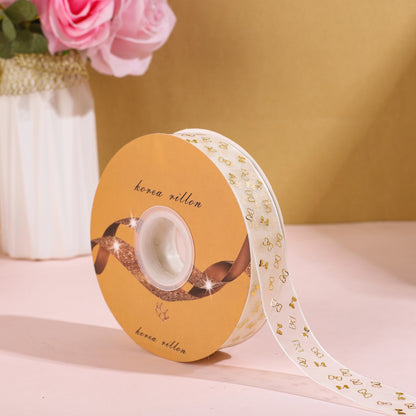 Spot Wholesale | New Product Gilded Fishtail Gift Wrapping Ribbon