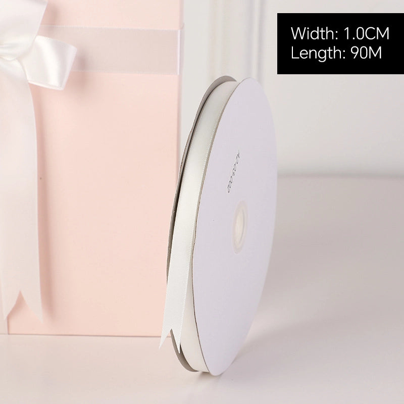 Spot Wholesale | White Polyester Woven Ribbon Jacquard Ribbon