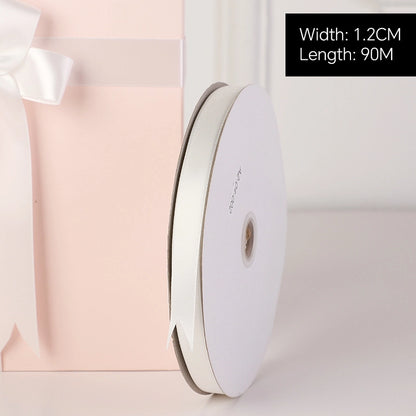 Spot Wholesale | White Polyester Woven Ribbon Jacquard Ribbon