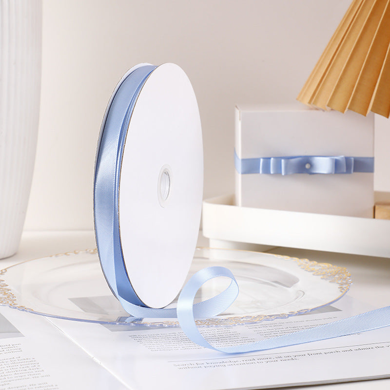 Spot Wholesale | Multi-specification Lake Blue Packaging Ribbon