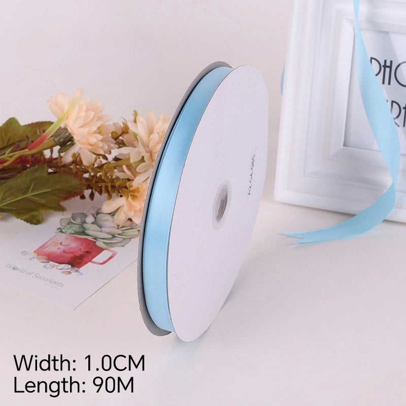 Spot Wholesale | Multi-Size Sky Blue Packaging Ribbon