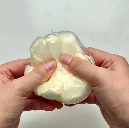 Yellow Cracking Wax ball Squishy Fidget Toy(Can’t Guarantee Perfect Uncracked Delivery)