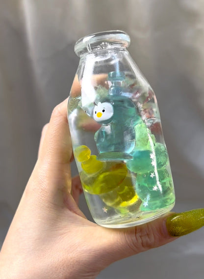 Galaxy(Galaxy Burst) + Hinatsu Bottle Squishy Fidget Toy