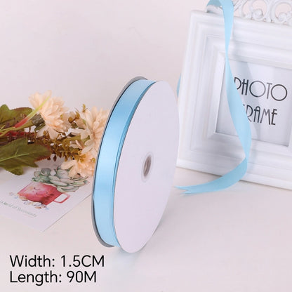 Spot Wholesale | Multi-Size Sky Blue Packaging Ribbon