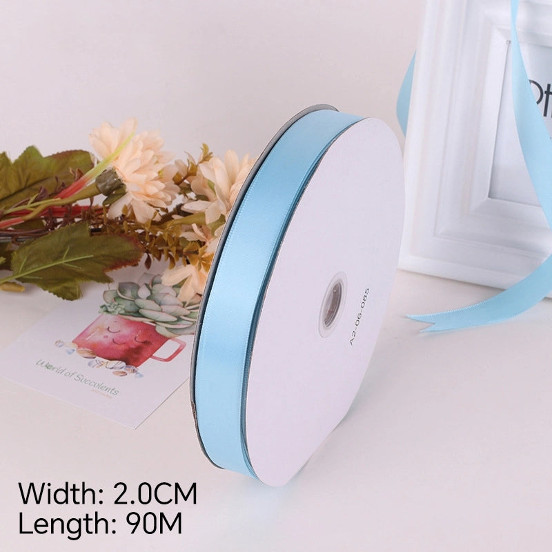 Spot Wholesale | Multi-Size Sky Blue Packaging Ribbon