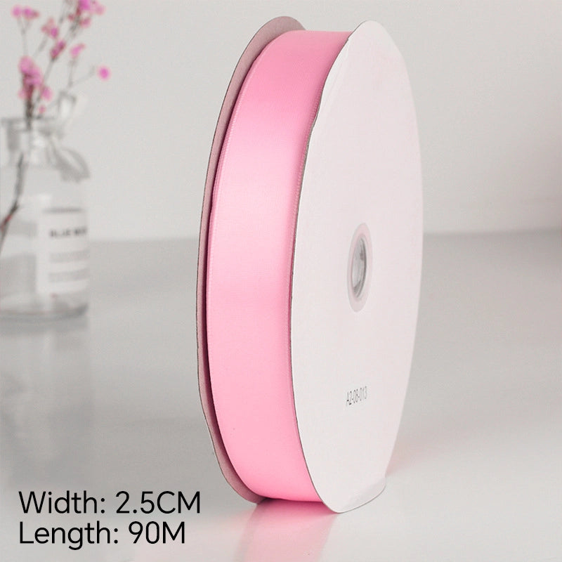 Spot Wholesale | Pink Polyester Woven Ribbon Jacquard Ribbon