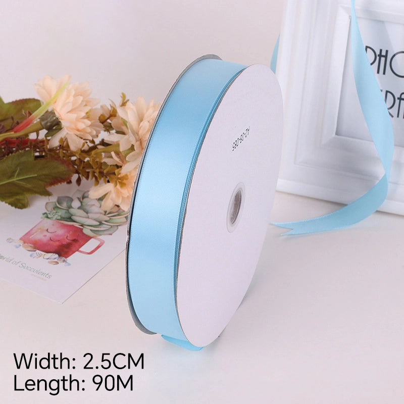 Spot Wholesale | Multi-Size Sky Blue Packaging Ribbon