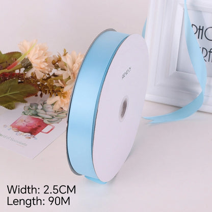 Spot Wholesale | Multi-Size Sky Blue Packaging Ribbon