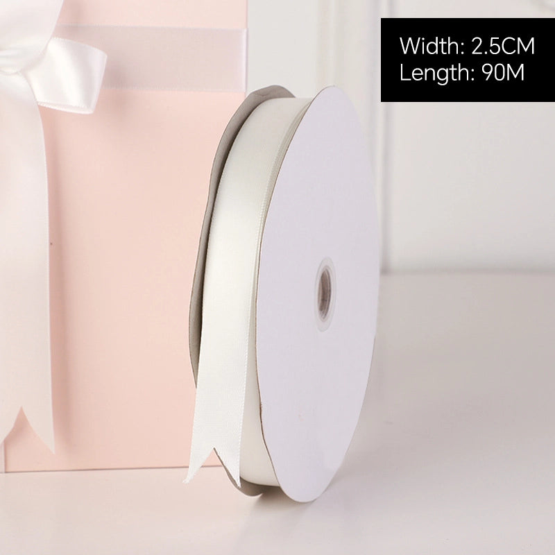 Spot Wholesale | White Polyester Woven Ribbon Jacquard Ribbon