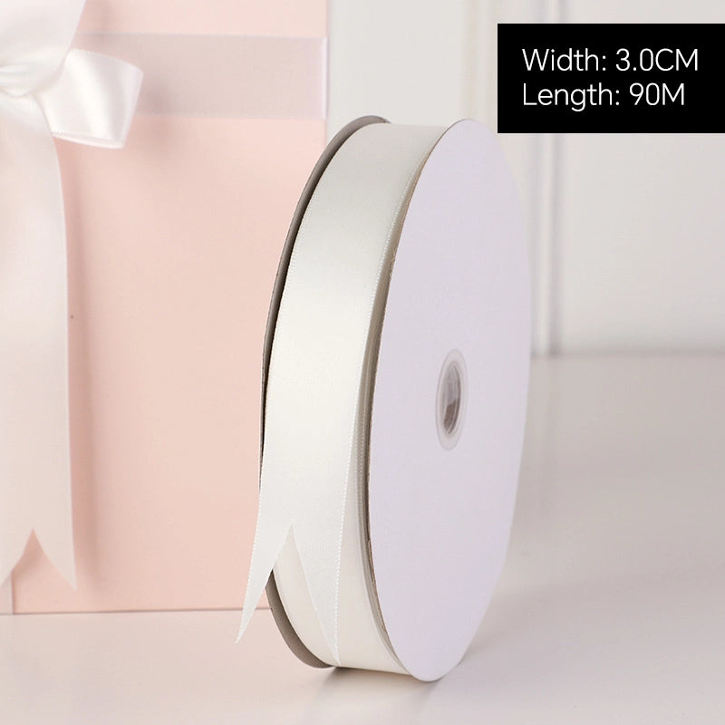 Spot Wholesale | White Polyester Woven Ribbon Jacquard Ribbon