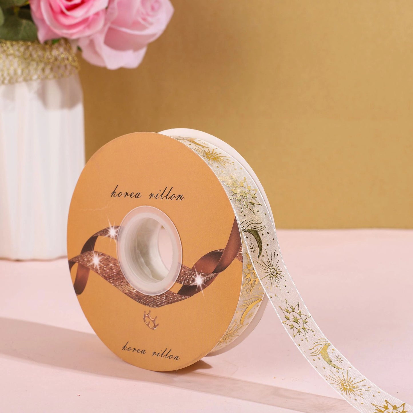 Spot Wholesale | New Product Gilded Fishtail Gift Wrapping Ribbon